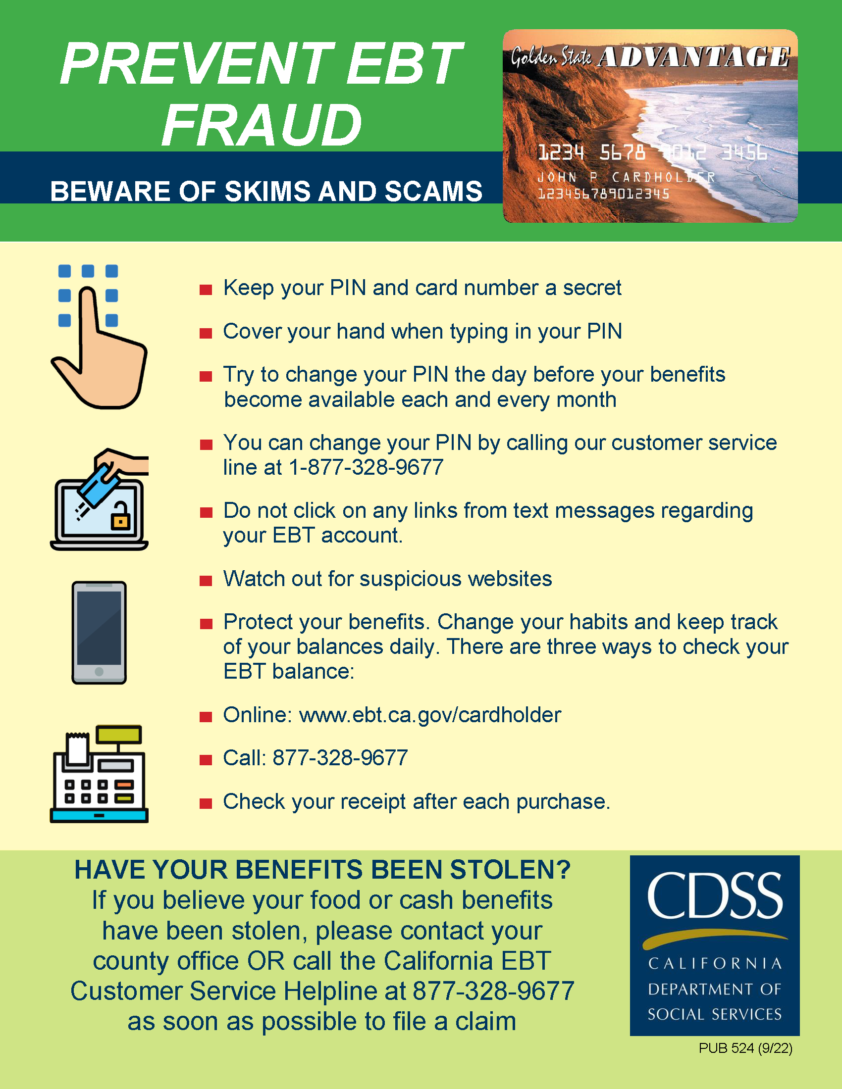 Prevent EBT Fraud PUB 524 9.22