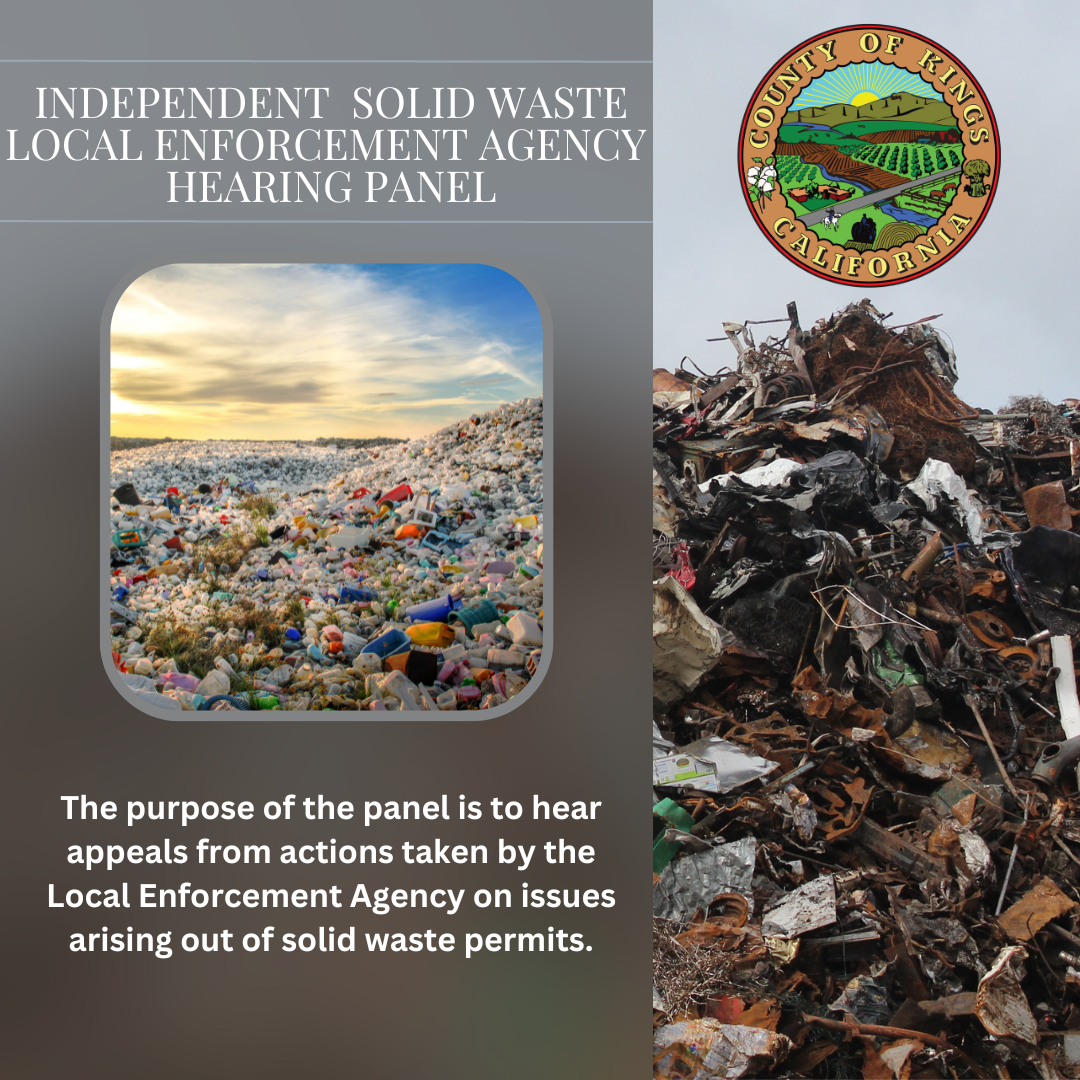 INDEPENDENT SOLID WASTE LOCAL ENFORCEMENT AGENCY HEARING PANEL