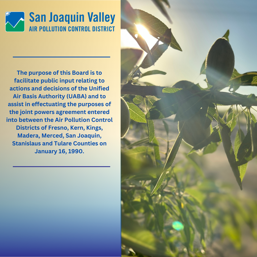 SAN JOAQUIN VALLEY AIR POLLUTION CONTROL DISTRICT - CITIZEN’S ADVISORY BOARD